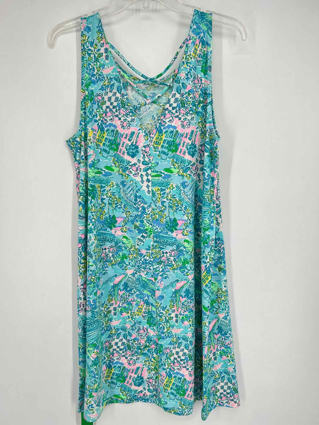 Lilly Pulitzer L Light Blue Print Sleeveless Lilly Pulitzer Dress