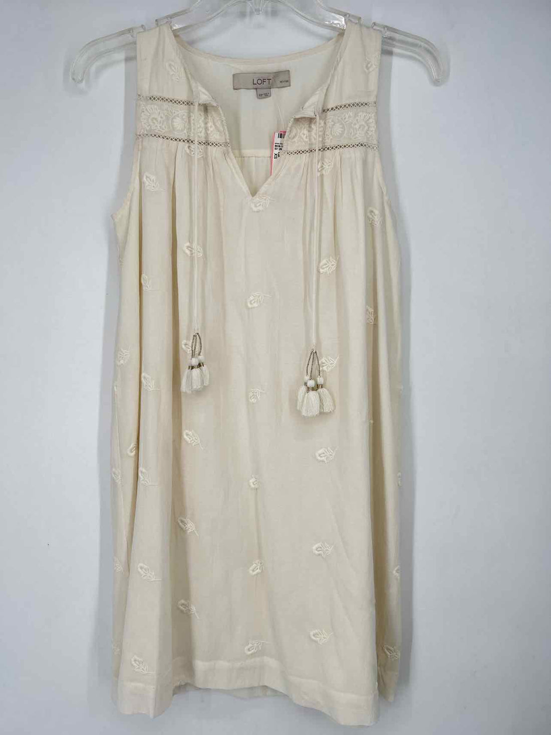 Loft Size XS Off White Sleeveless Dress