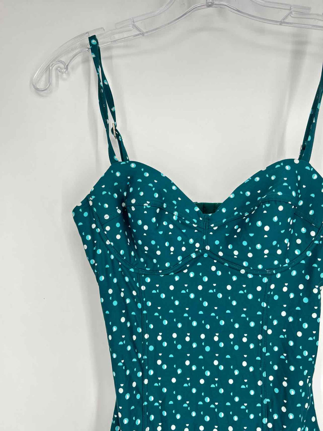 DKNY Size 4 Dark Teal Print Swimsuit 1 Piece