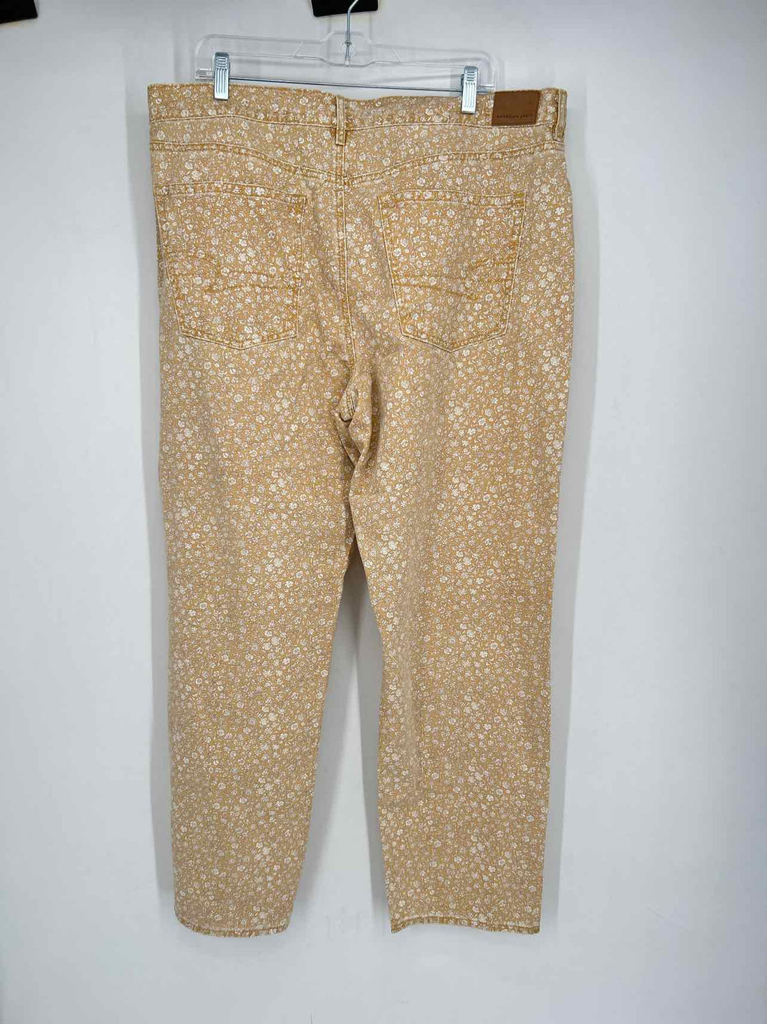 American Eagle Size 18 Mustard & White Floral Jeans