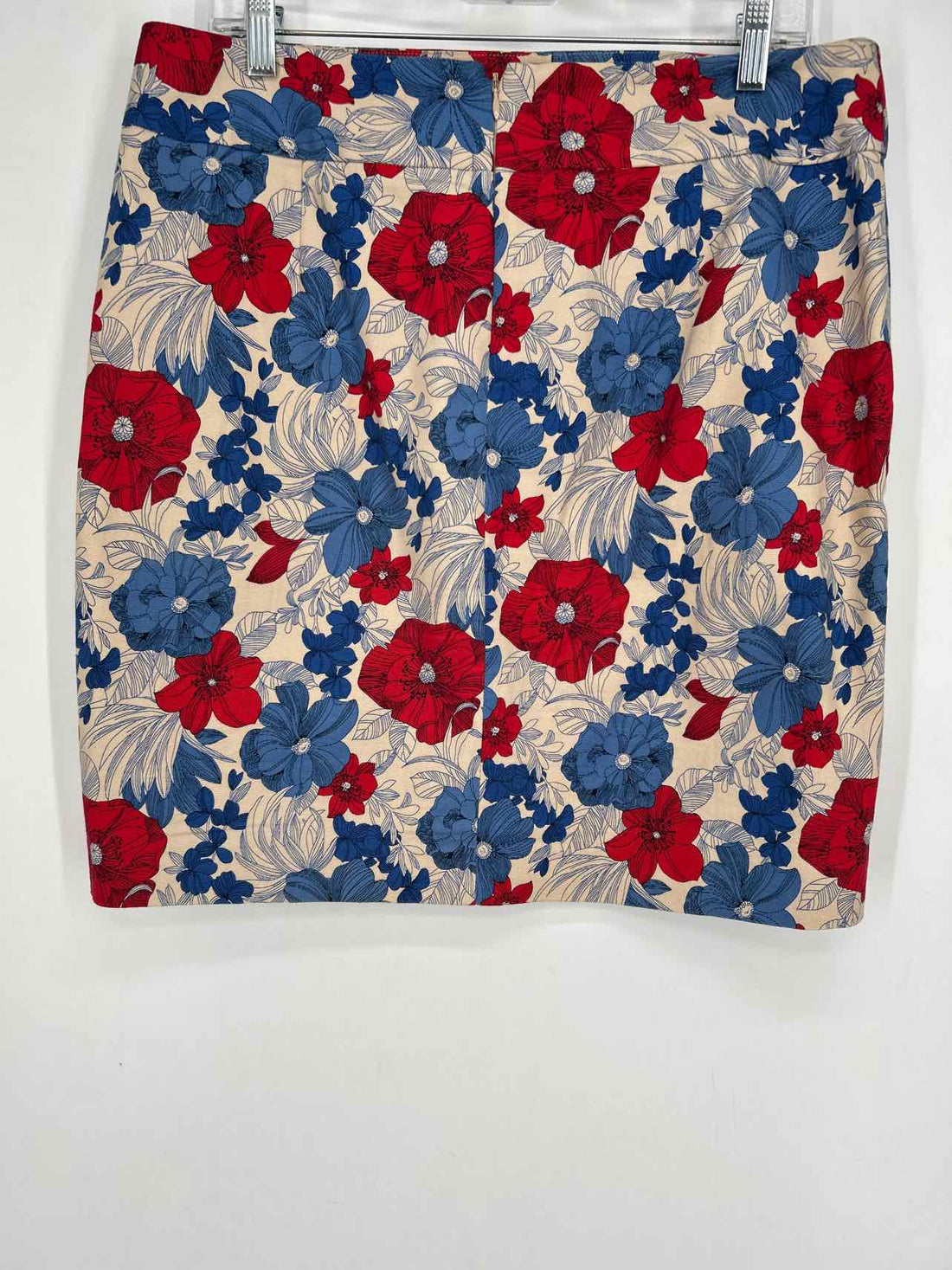 Talbots Size 12 Khaki Red & Blue Floral Skirts