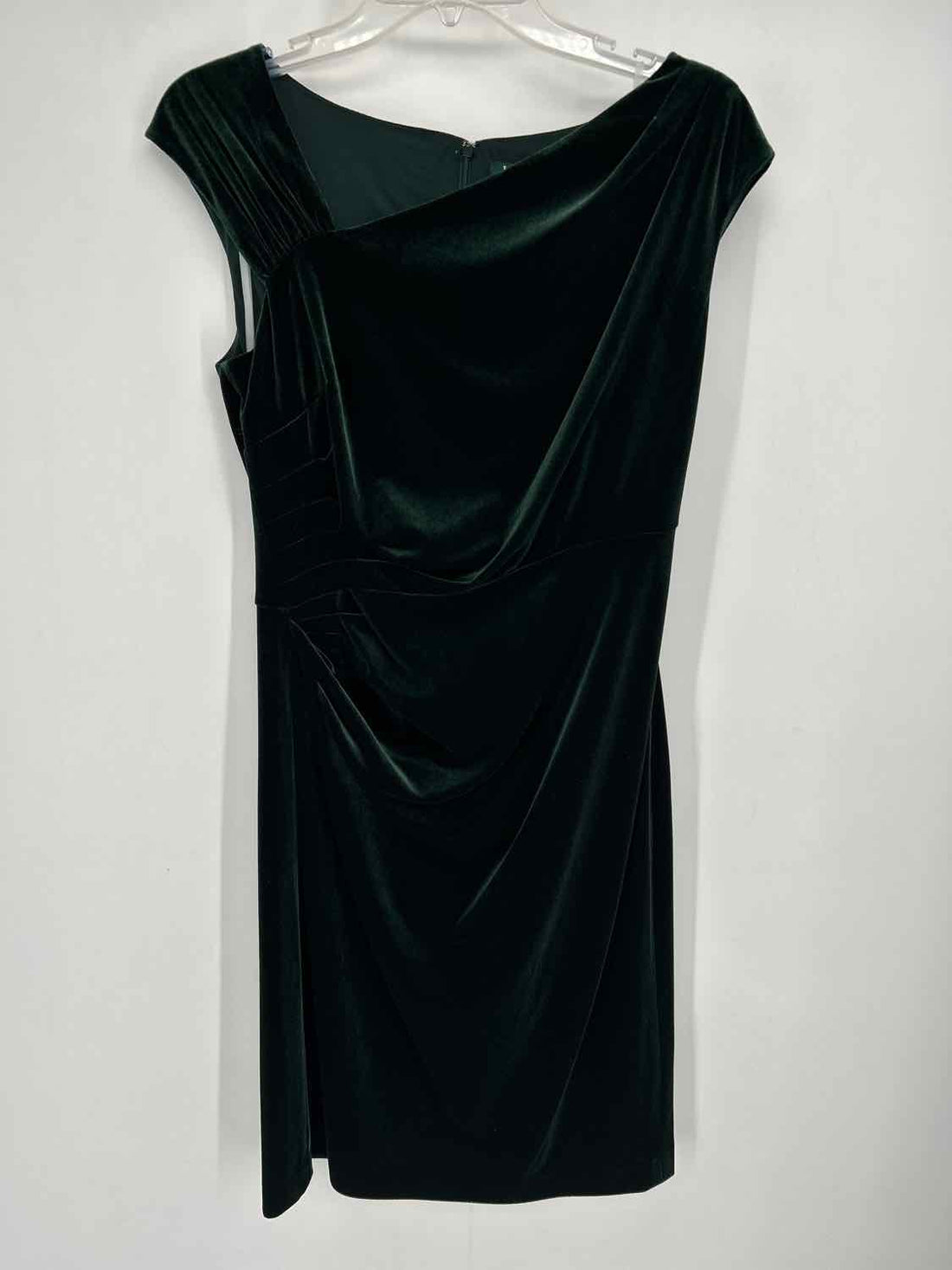 Lauren Ralph Lauren 10 Green Velvet Sleeveless Holiday