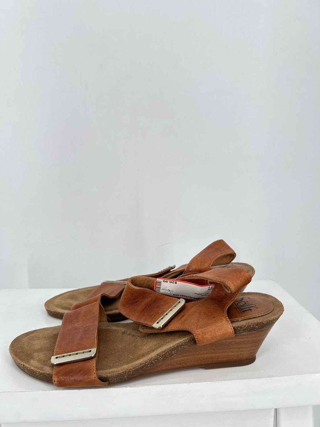 Sofft Women Size 11 Brown Leather Wedges
