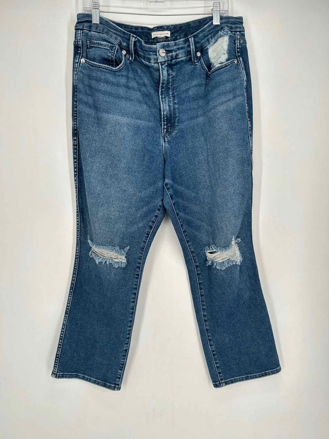 Good American Size 15 Distressed Denim Jeans