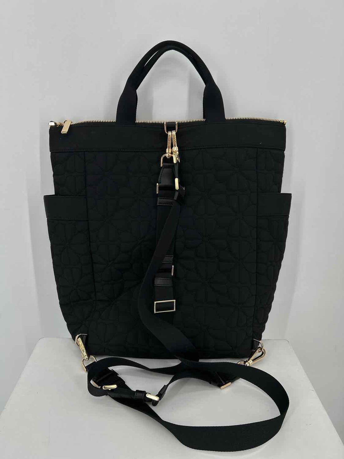 Kate Spade Black Quilted Nylon Excellent Condition Backpack