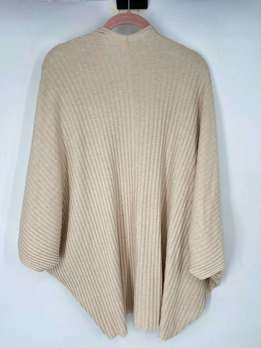 Pure + Good Size One Size Cream Ribbed Cardigan
