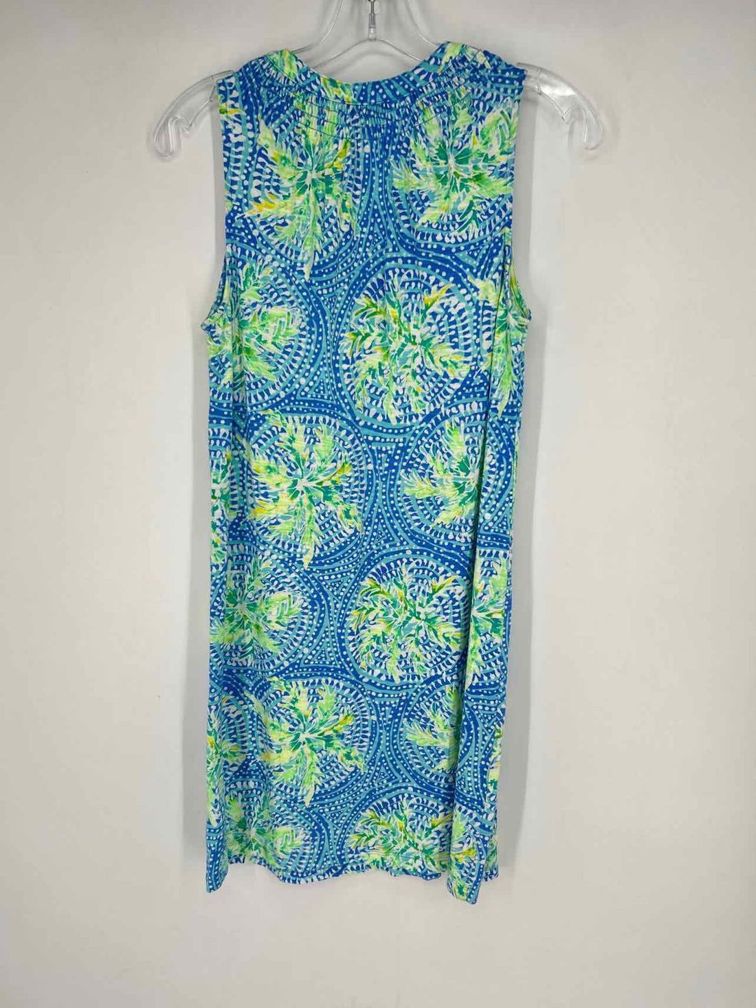 Lilly Pulitzer S Blue & Green Print Sleeveless Lilly Pulitzer Dress