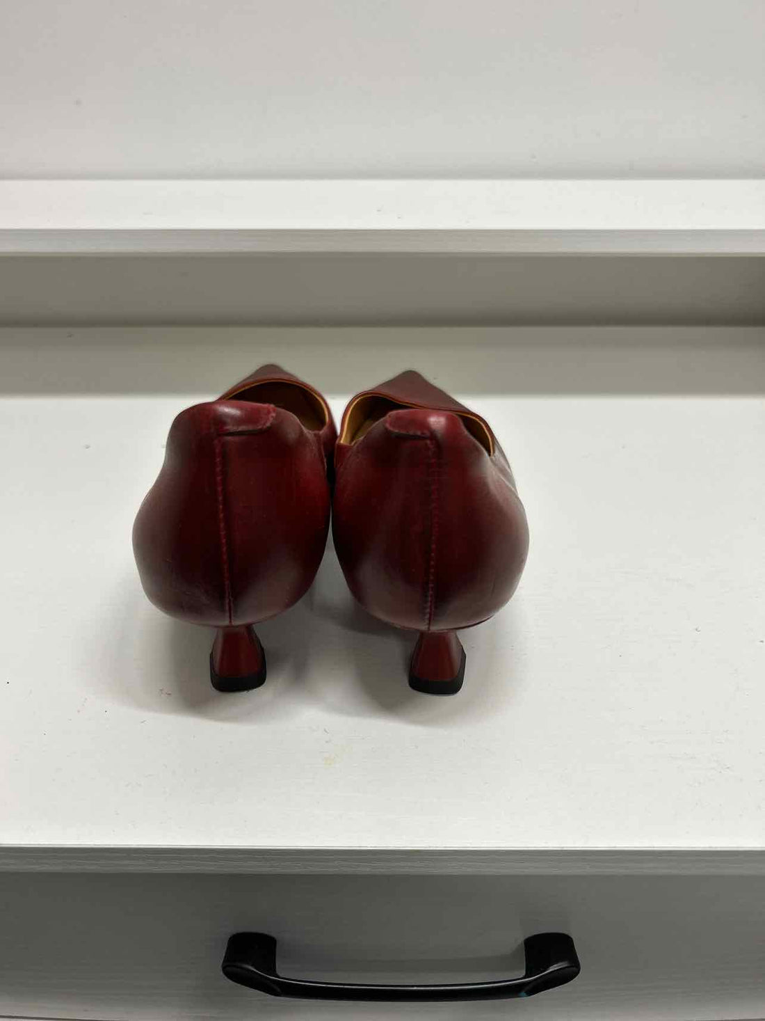 Handmade Women Size 40 Dark Red Like New Kitten Heels