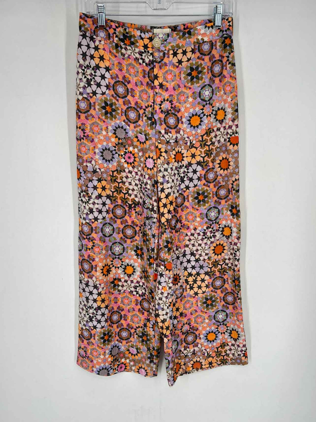By Anthropologie Size 8 Beige & orange print Pants