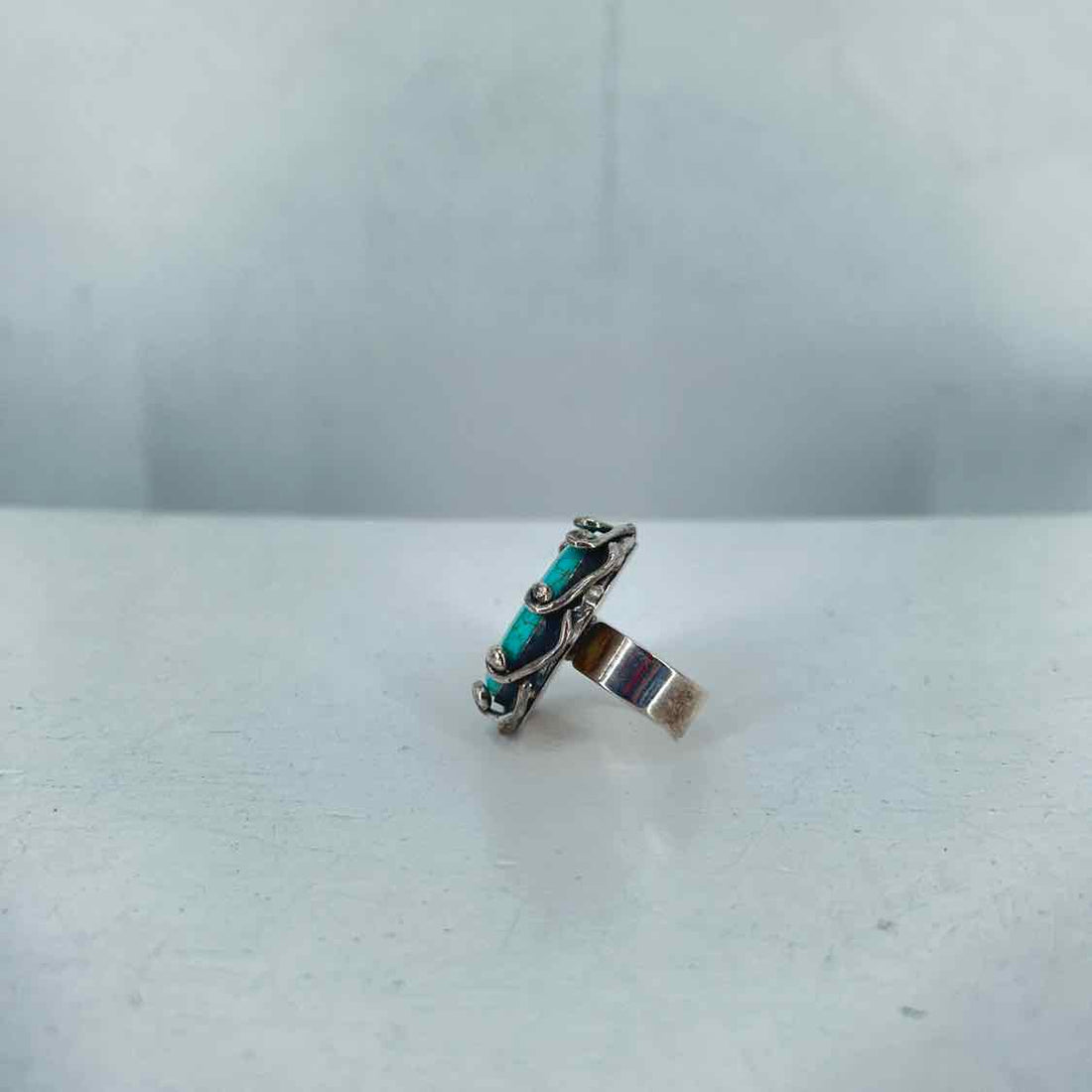 Esperanza Size 8 Sterling Silver Turquoise Ring