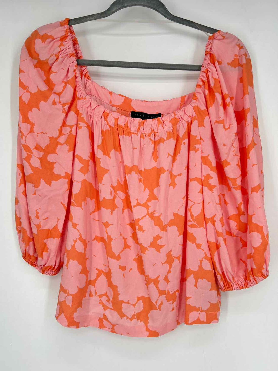 Sanctuary Size S Orange & Pink Print Long Sleeve