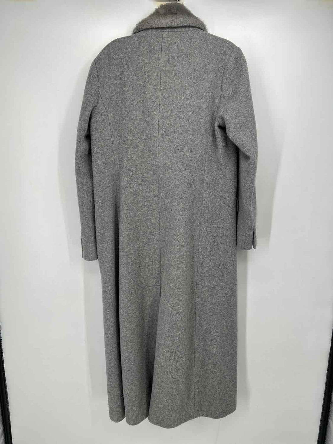 Marina Moscone Size 4 Gray Polyester & Wool Coat
