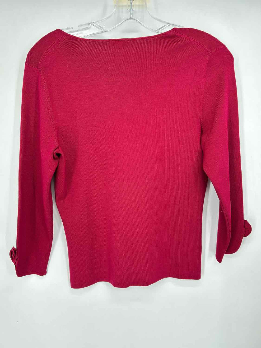 Ann Taylor Size M Maroon Silk/Nylon Long Sleeve