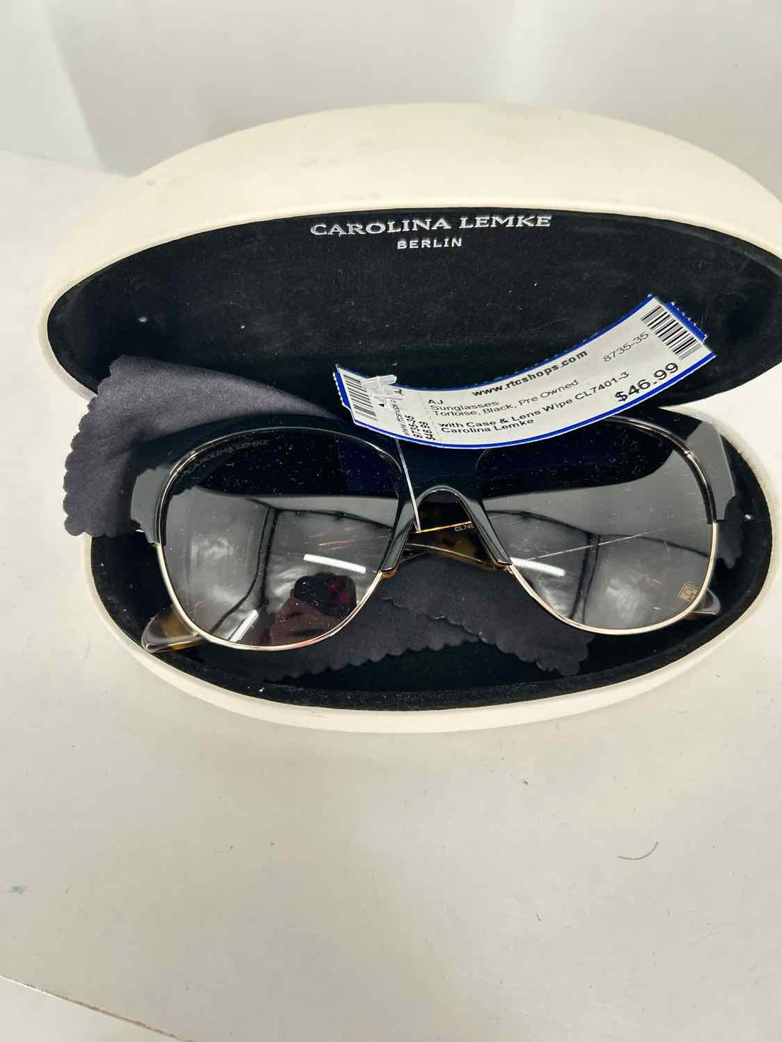 Carolina Lemke Tortoise Black Sunglasses
