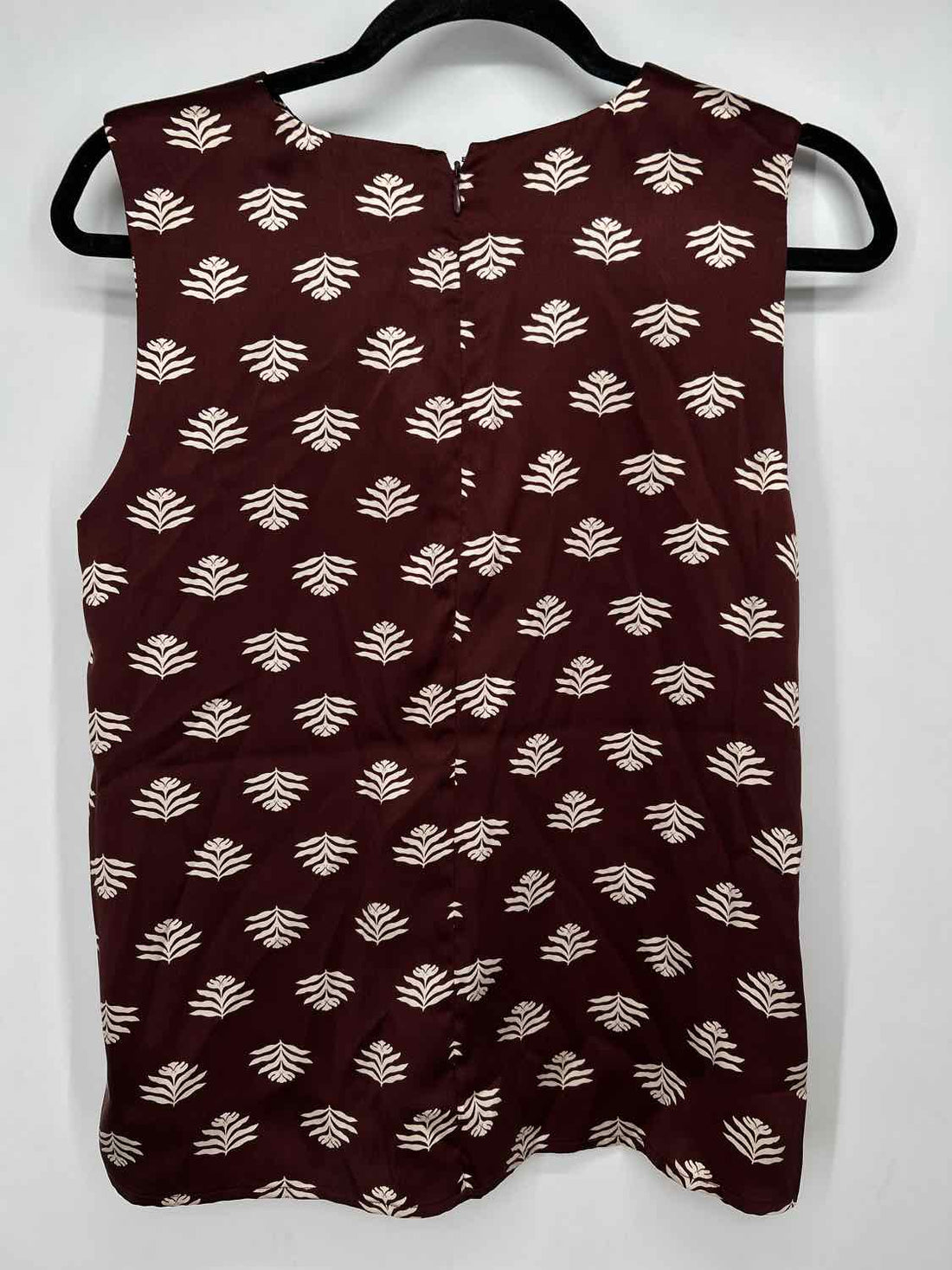 Joie Size M Brown & White Silk Sleeveless