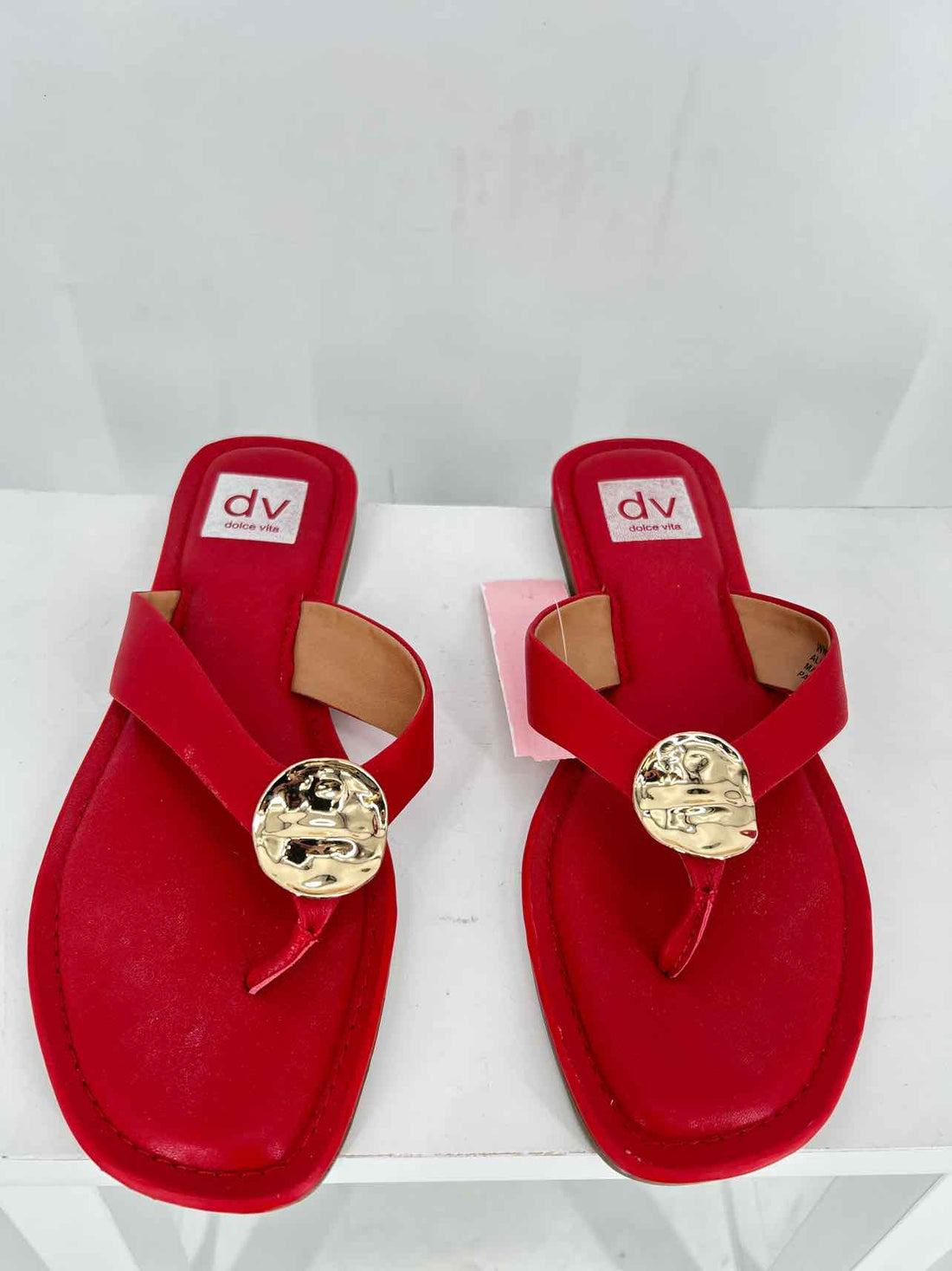 DV Women Size 8.5 Red & Gold Sandals