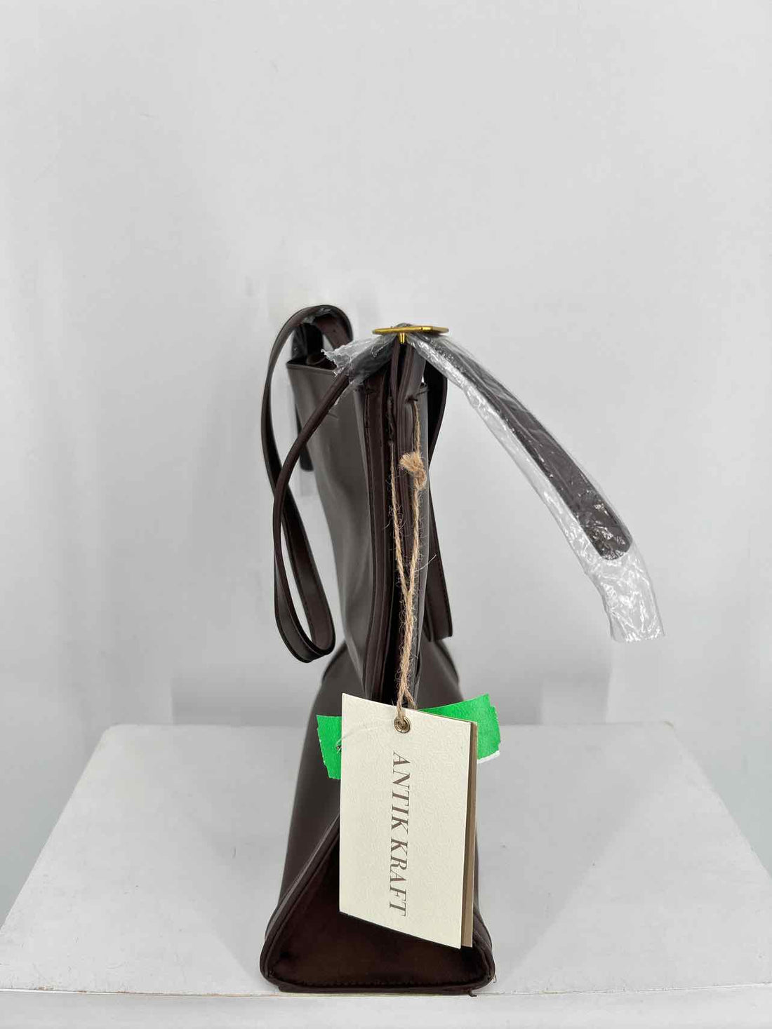 Antik Kraft Dark Brown Faux Leather NWT Tote