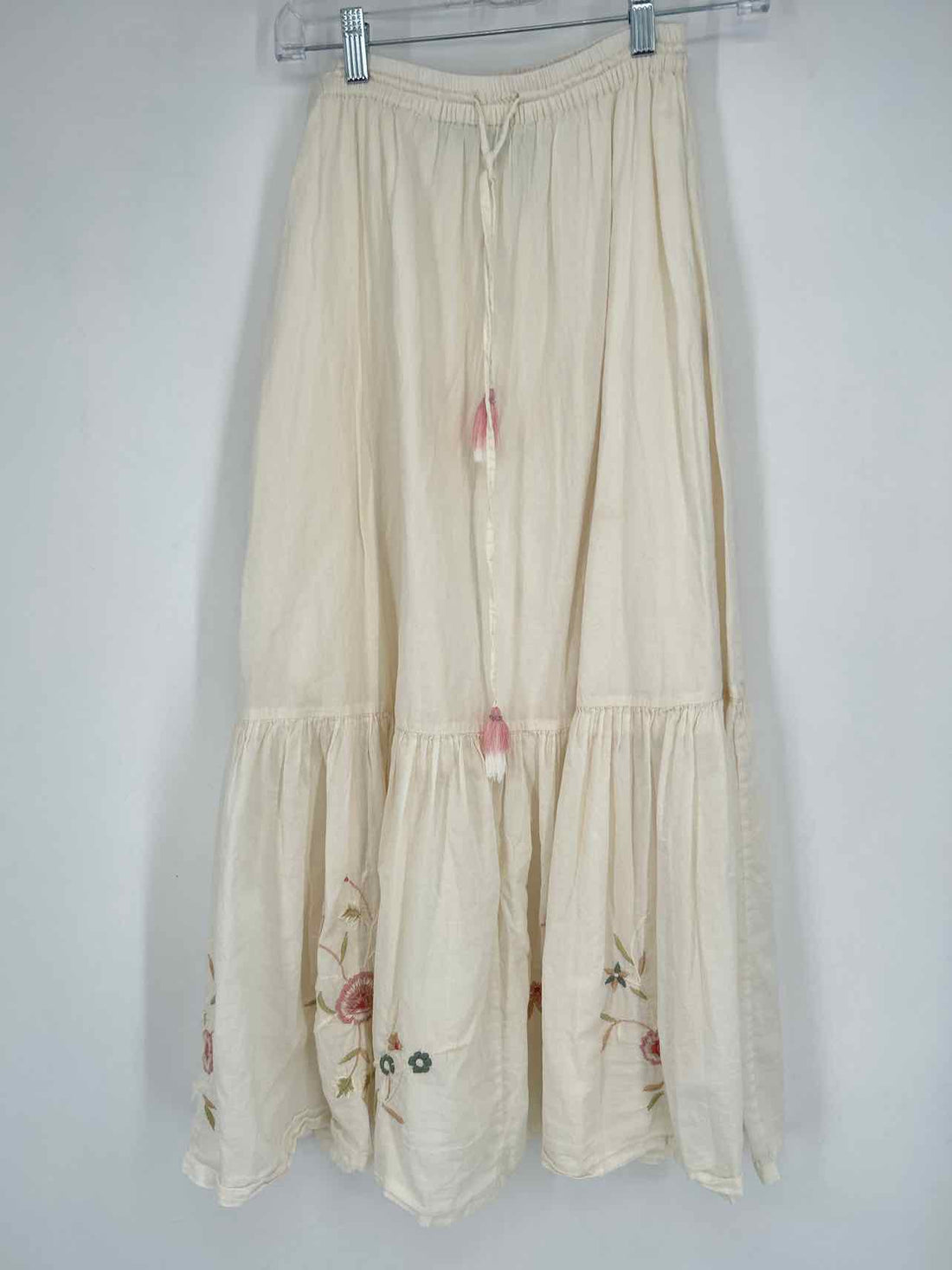 April Cornell Size XXS Cream Floral Embroidered Skirts