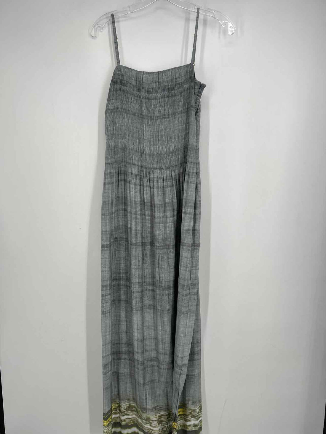 Elie Tahari Size 2 Gray & Green Print Maxi