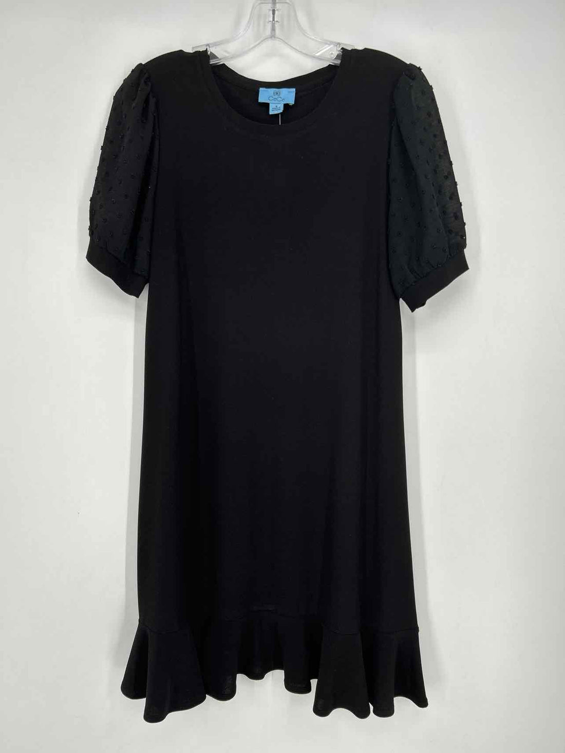 CeCe Size S Black Short Sleeve Dress