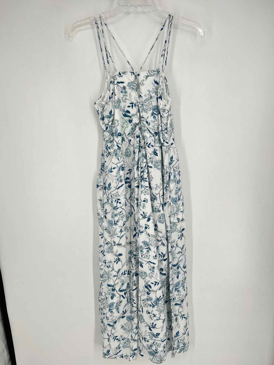Joie Size 2 White & Blue Floral Sleeveless Dress