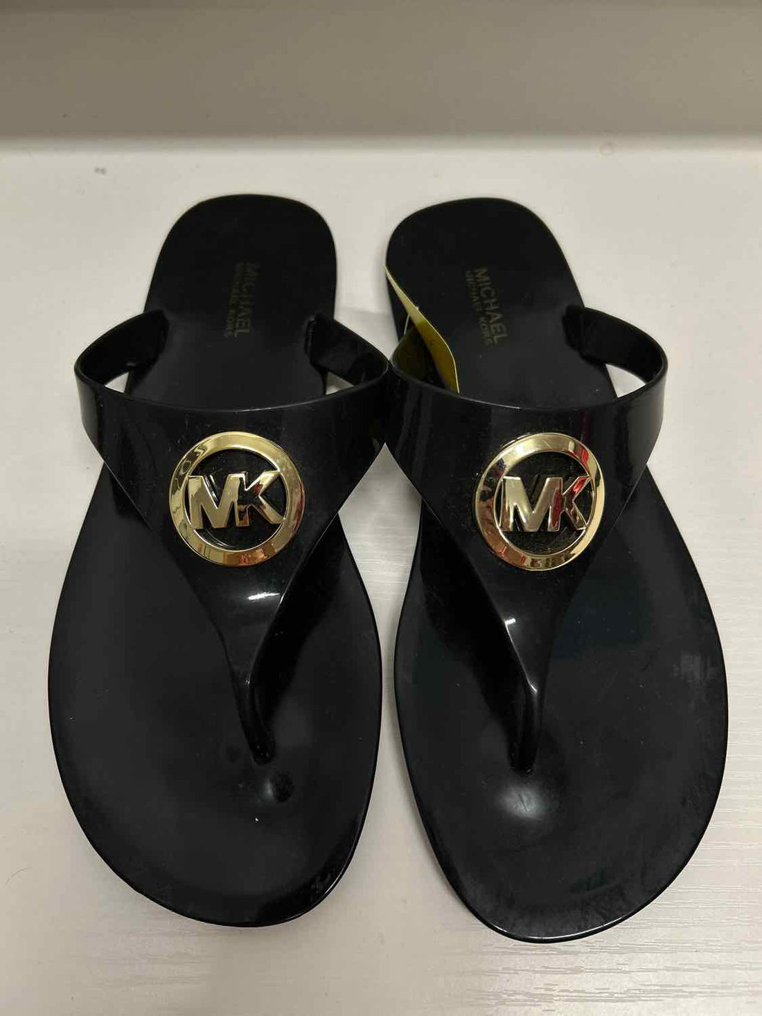 Michael Kors Women Size 8 Black Jelly Flip Flops