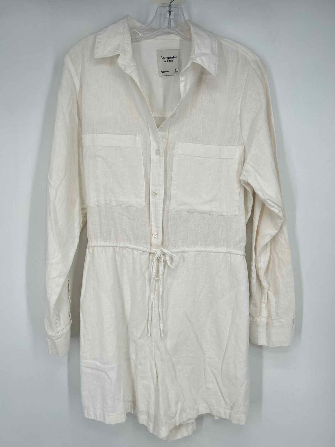 Abercrombie & Fitch Size MT White Long Sleeve Rompers
