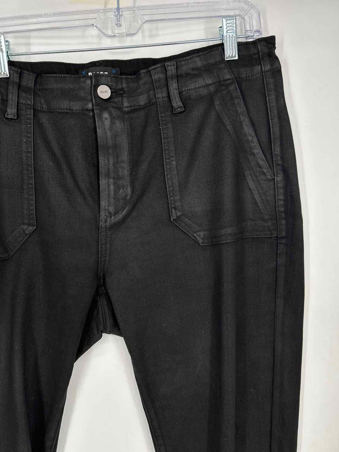 Paige Size 33 Black Shimmer Pants
