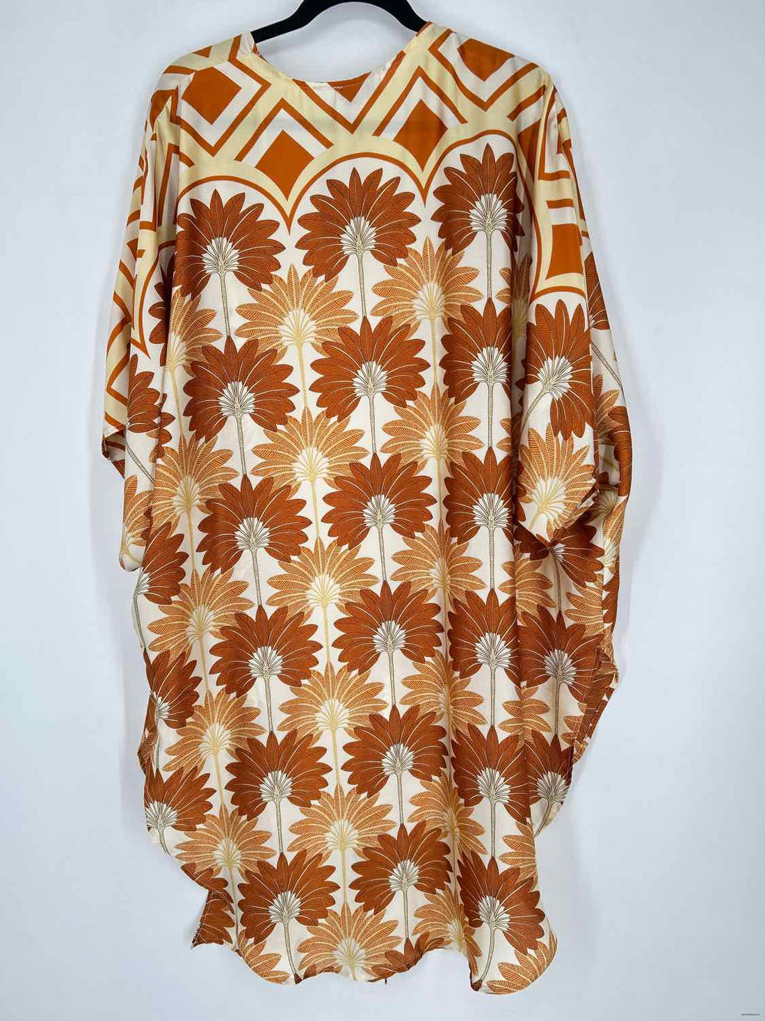 Dress Forum Size One Size Cream & Rust Print Kimono