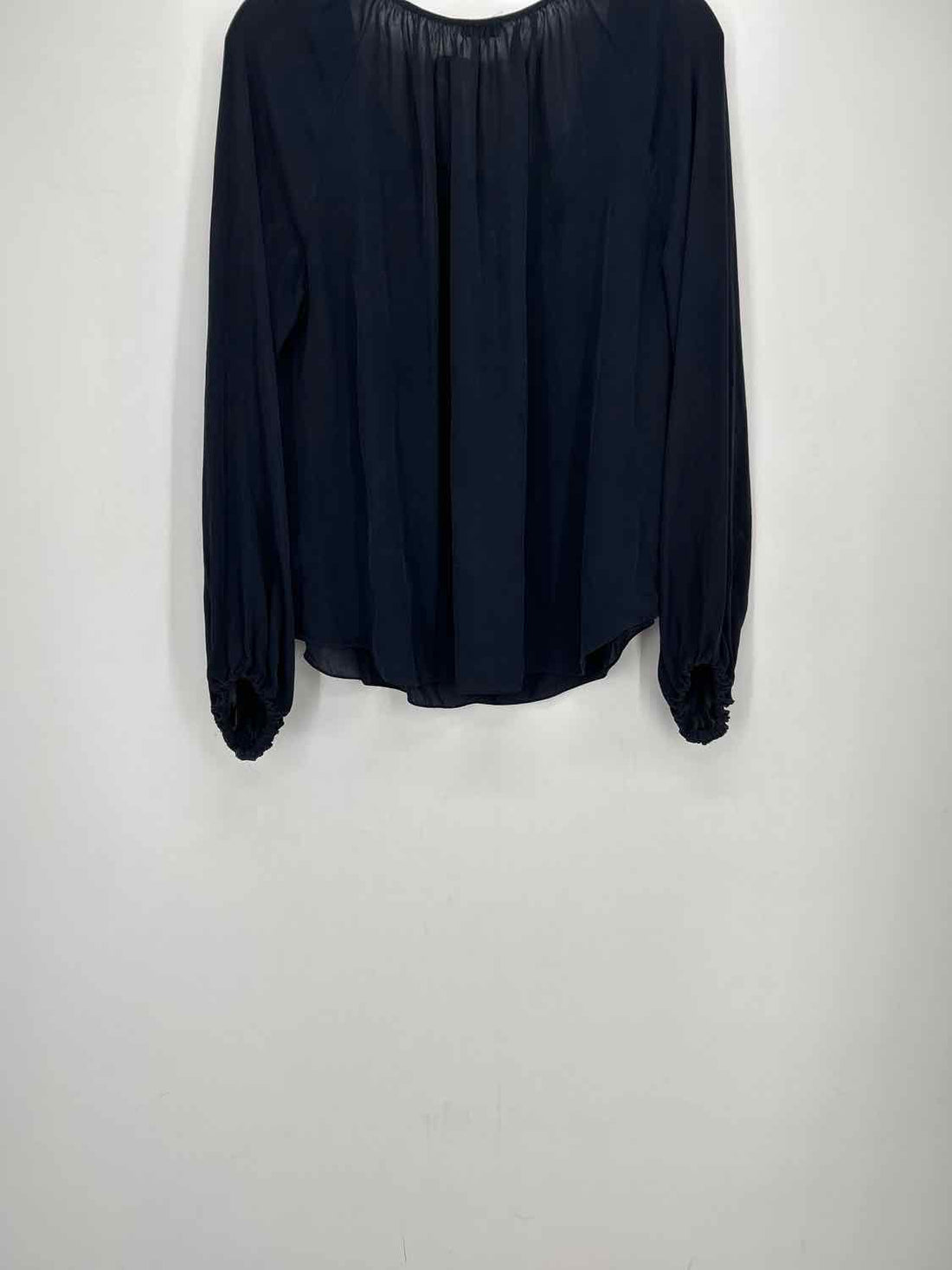 L'Agence Size 4 Dark Navy Silk Long Sleeve