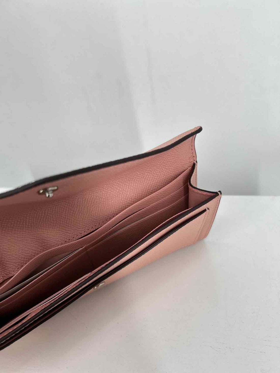 Coach Pink Pebbled Leather Wallet
