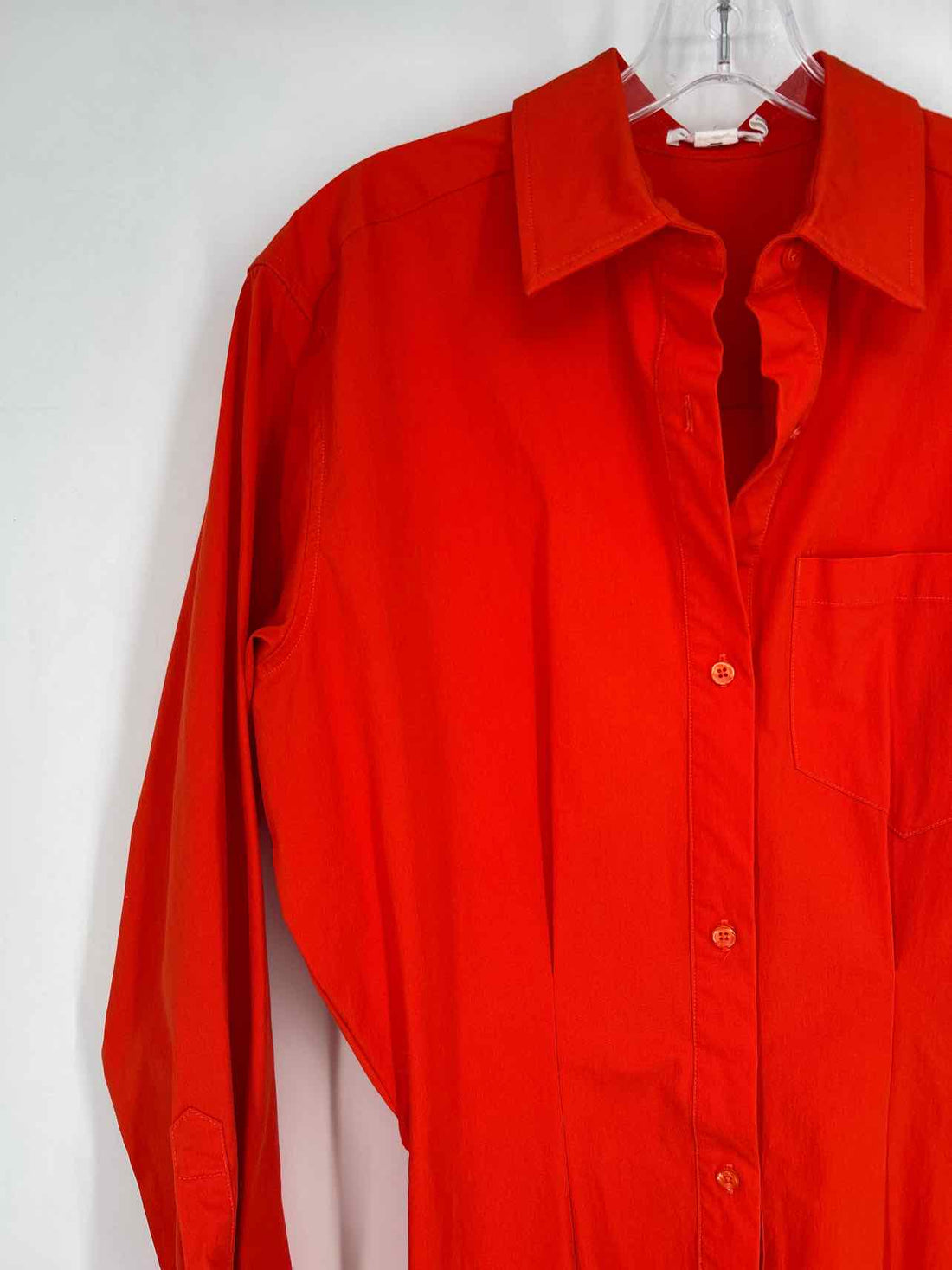 Good American Size S Red Orange Long Sleeve Dress