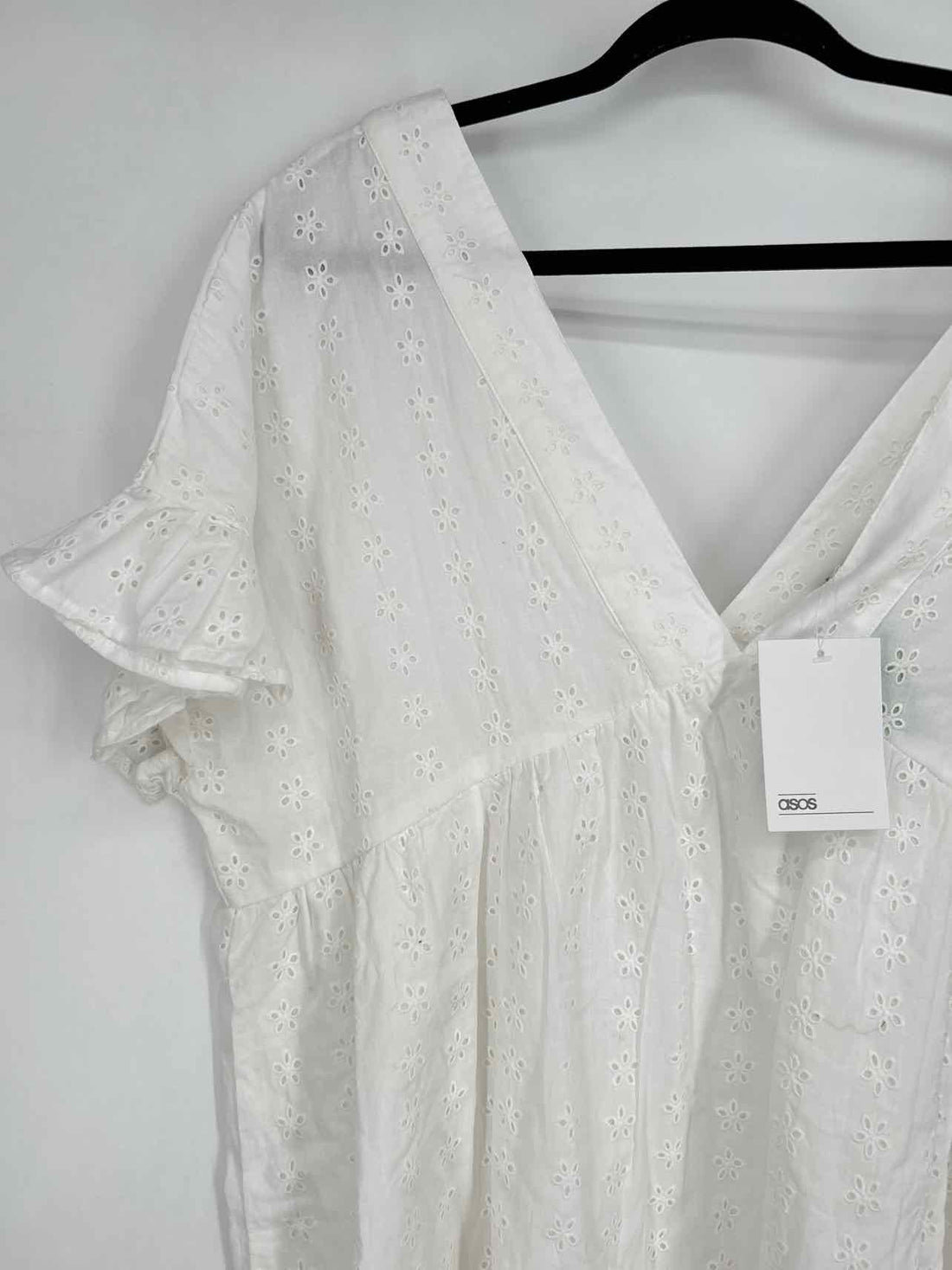 Asos Size 12 White Eyelet NWT Dress