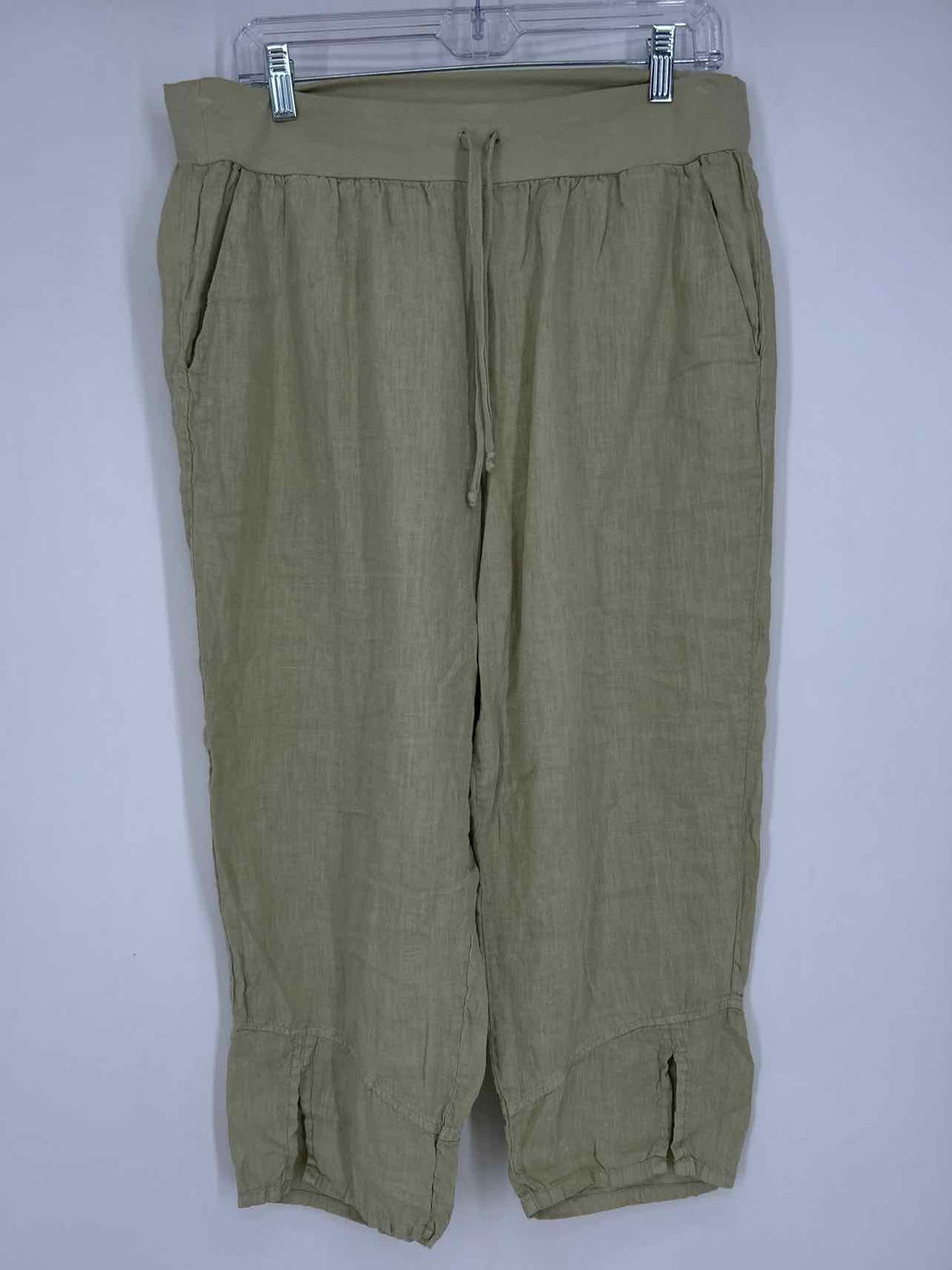 Flax Size M Light Green Linen Pants