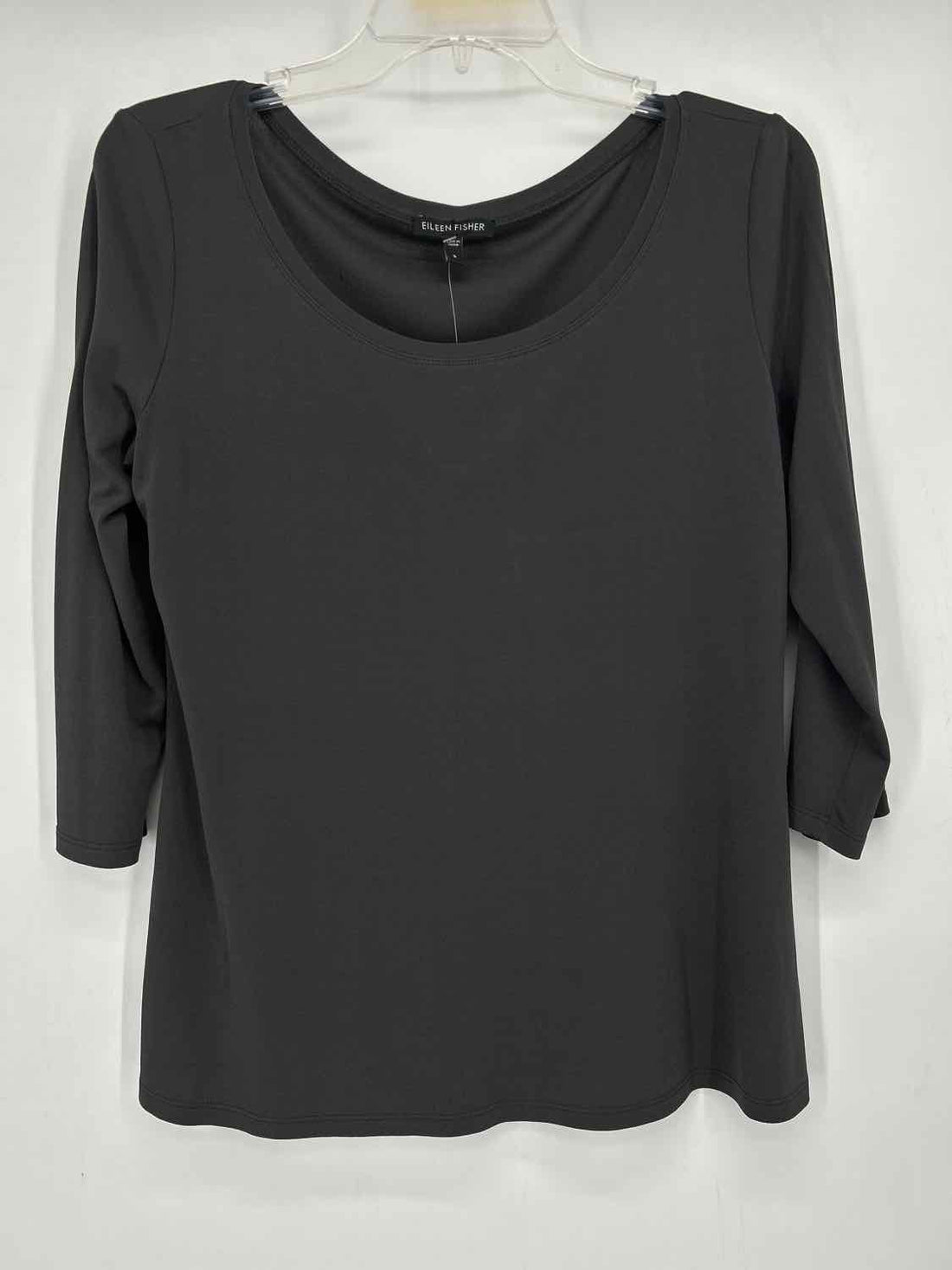 Eileen Fisher Size S Dark Gray Silk Long Sleeve