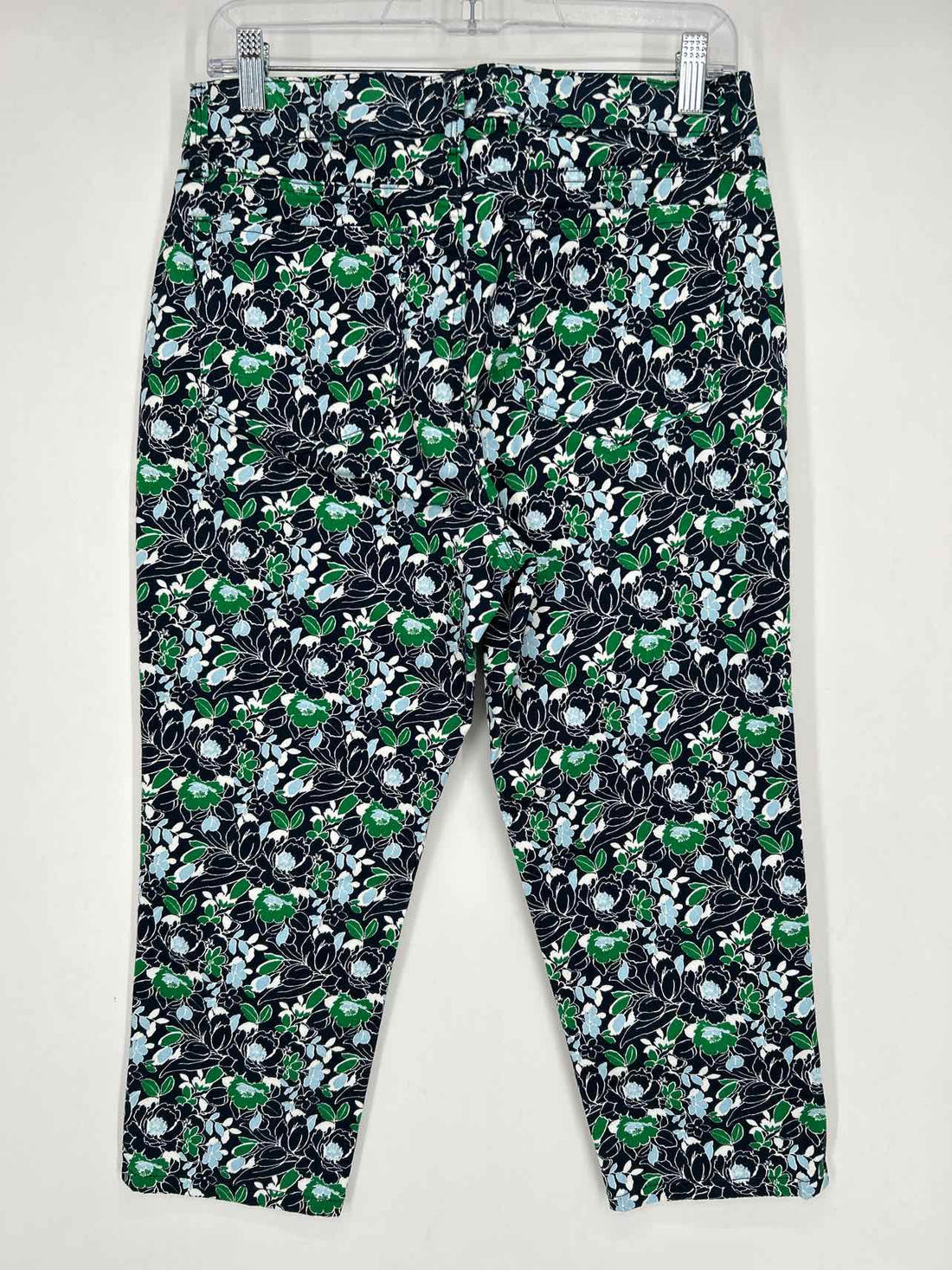 Charter Club Size 10P Navy Floral Pants