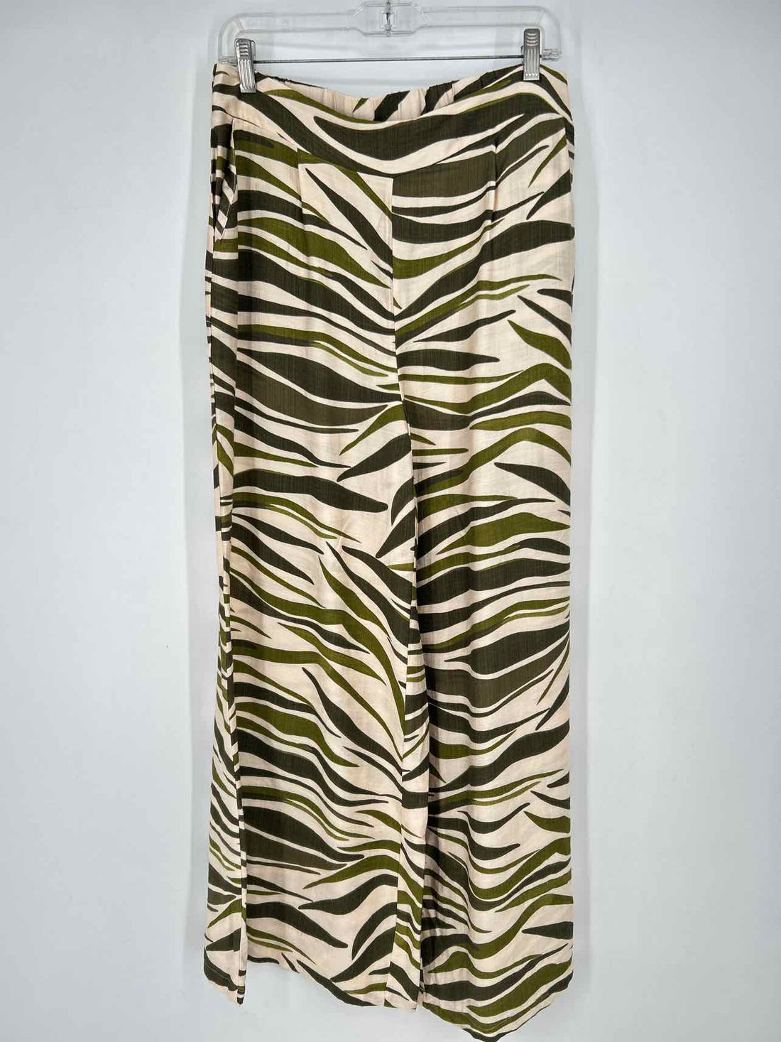 Ellison L Cream & Green Print New Boutique Pants