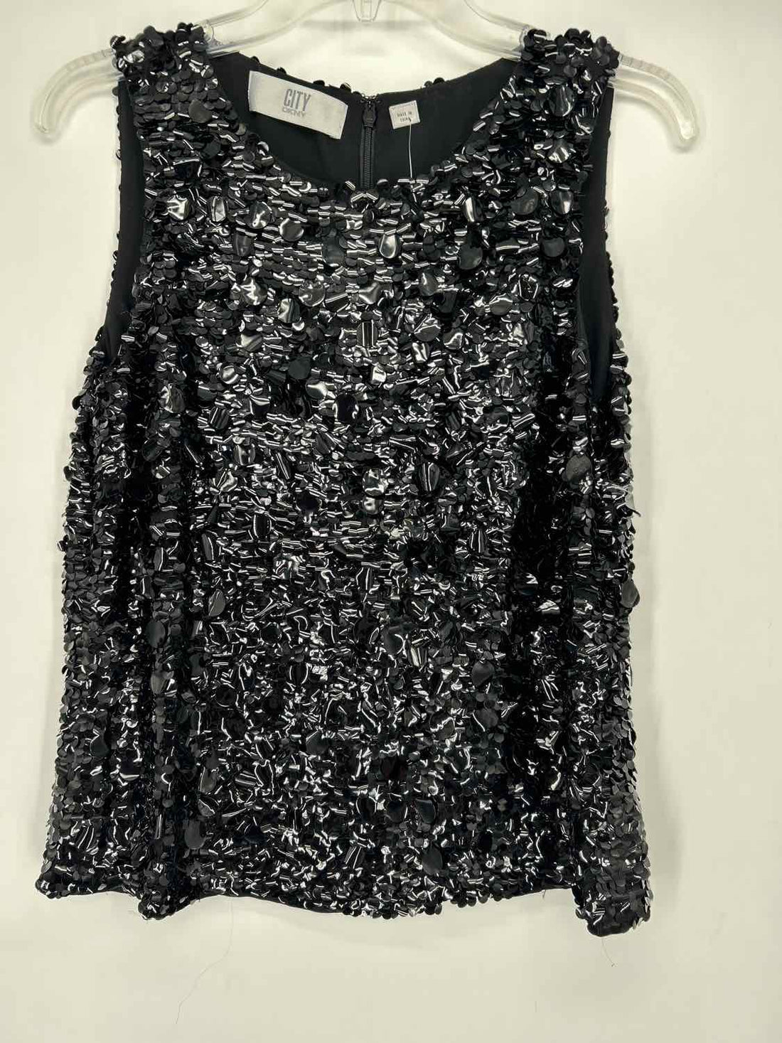 DKNY 12 Black Sequined Holiday
