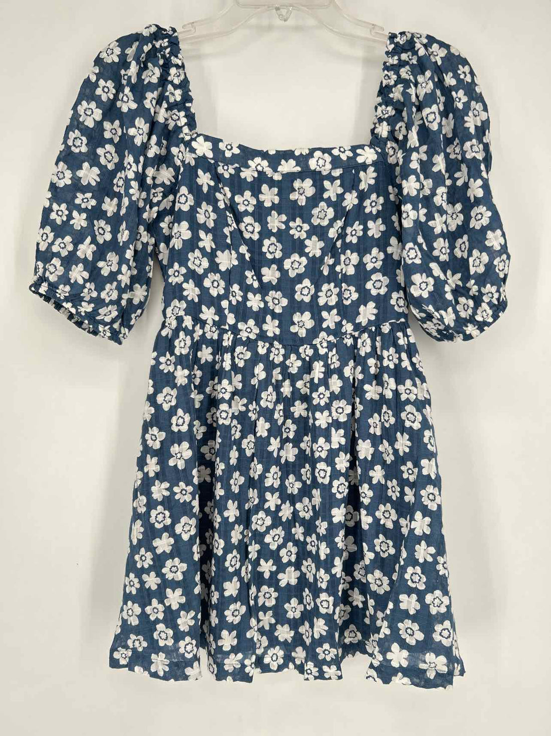 American Eagle Size XS Navy & White Floral Short Sleeve Dress
