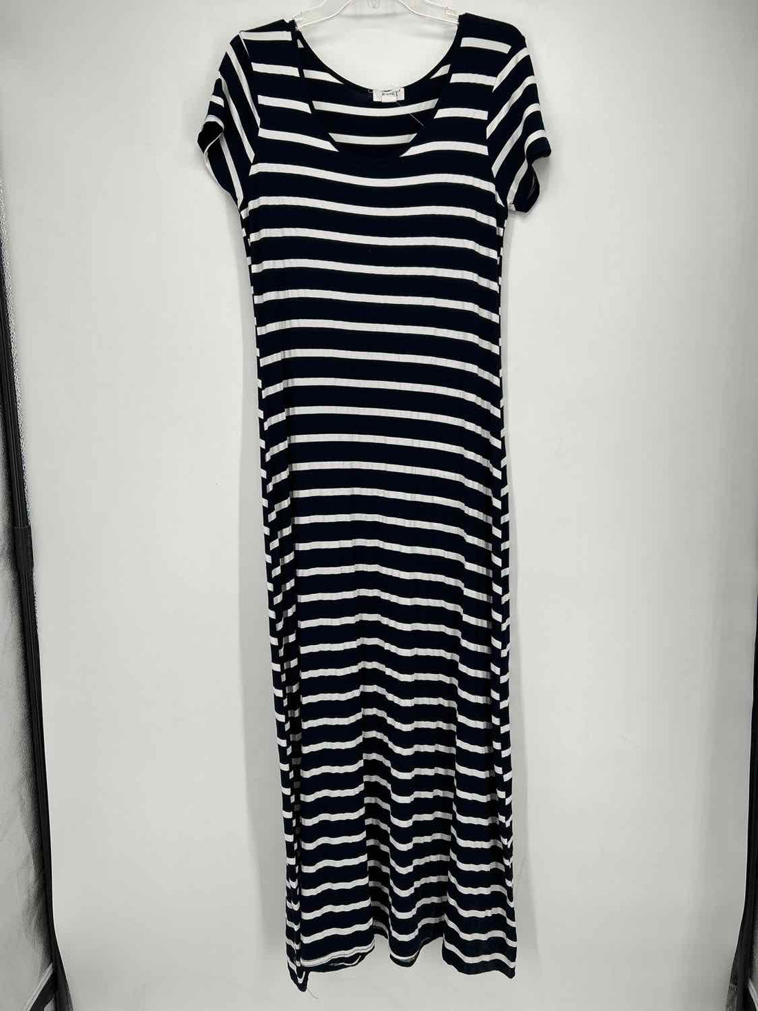 Exist Size M Navy & White Striped Maxi