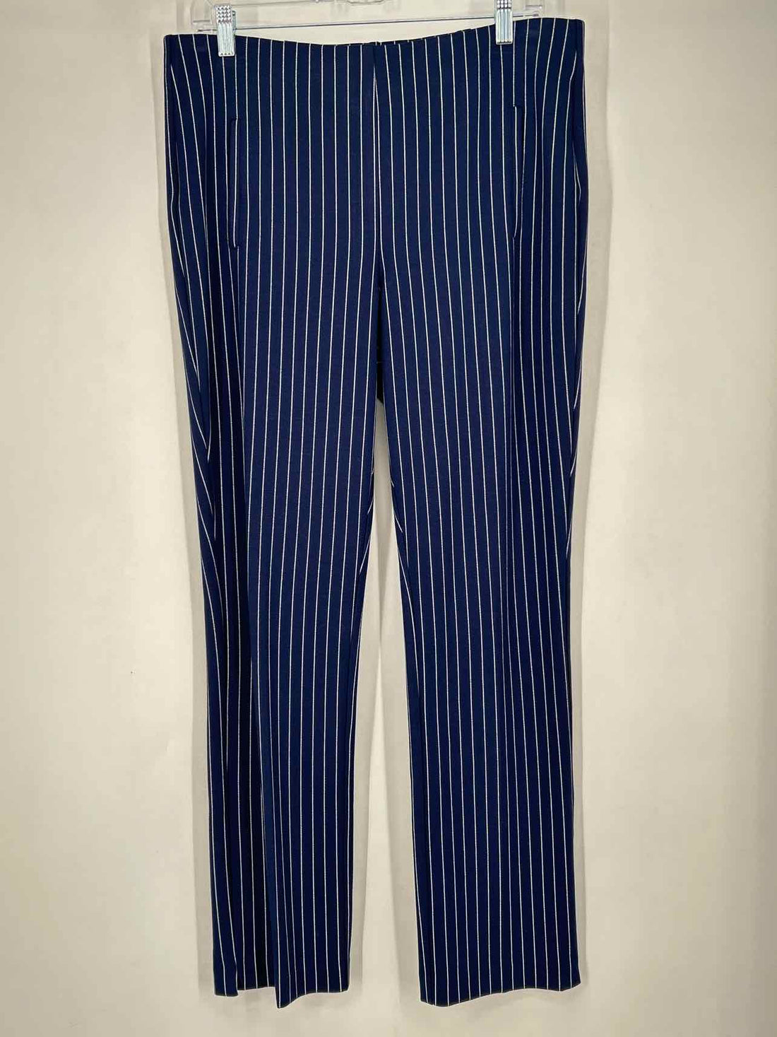 Chicos Size 1.5 (M) Navy Pin Stripe Pants