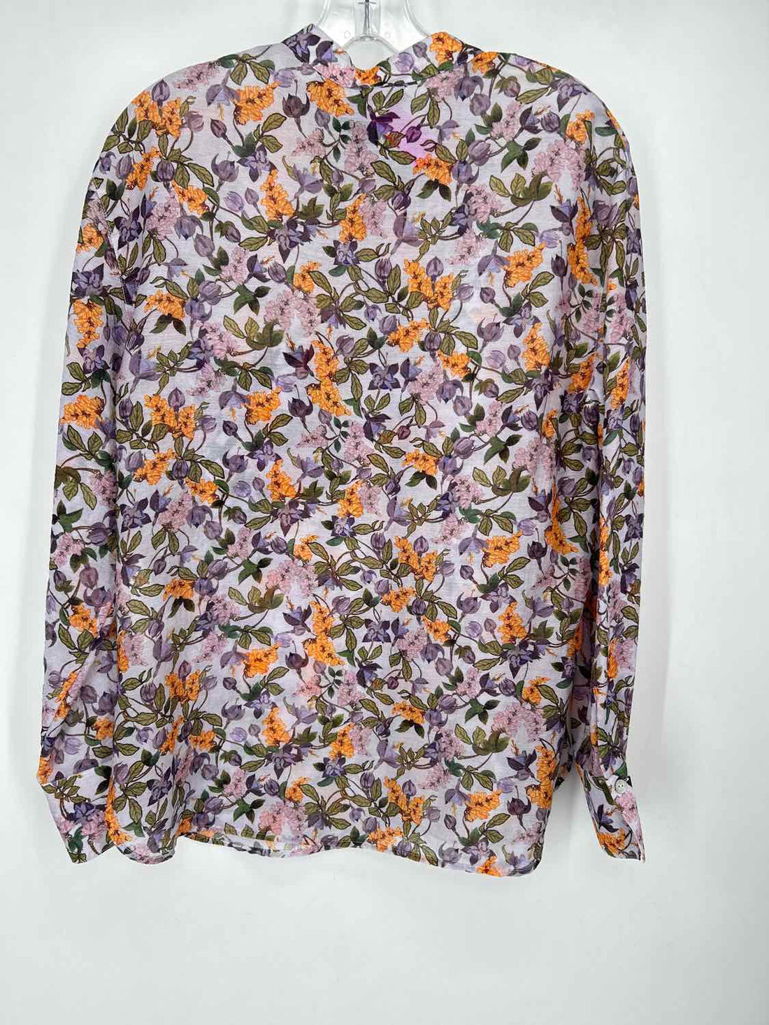 Vince Size S Purple Floral Long Sleeve