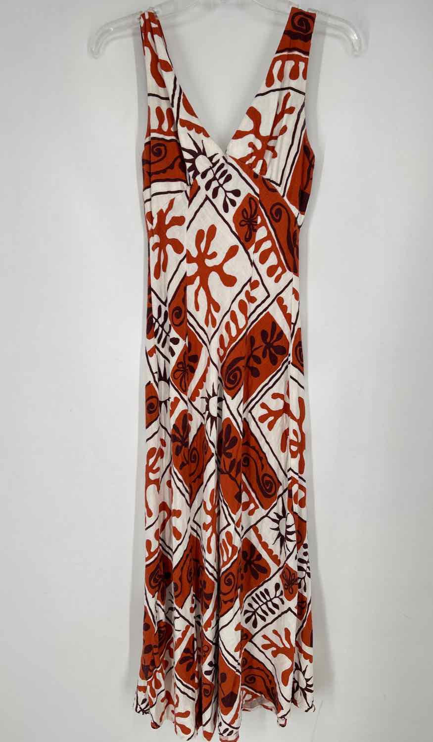 Paper Heart Size S Orange & White Print Dress