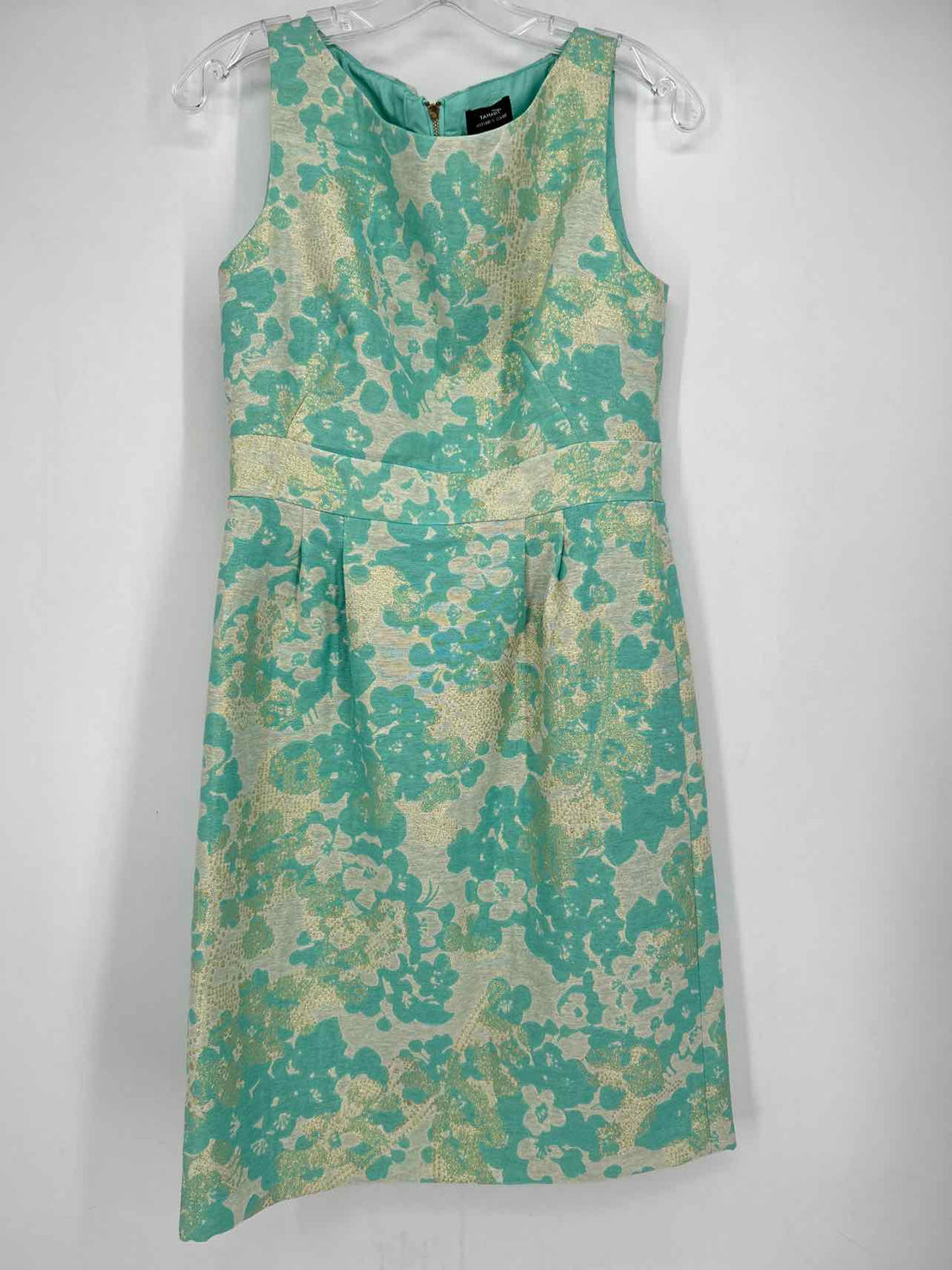 Tahari Size 6 Aqua Shimmer Dress