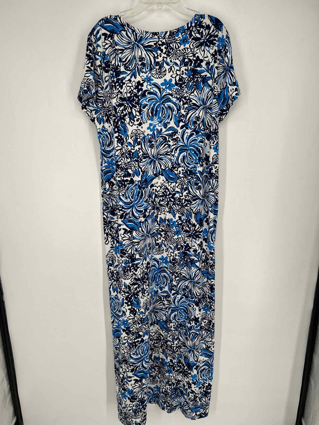 Lilly Pulitzer XL White & Navy Print Short Sleeve Lilly Pulitzer Dress