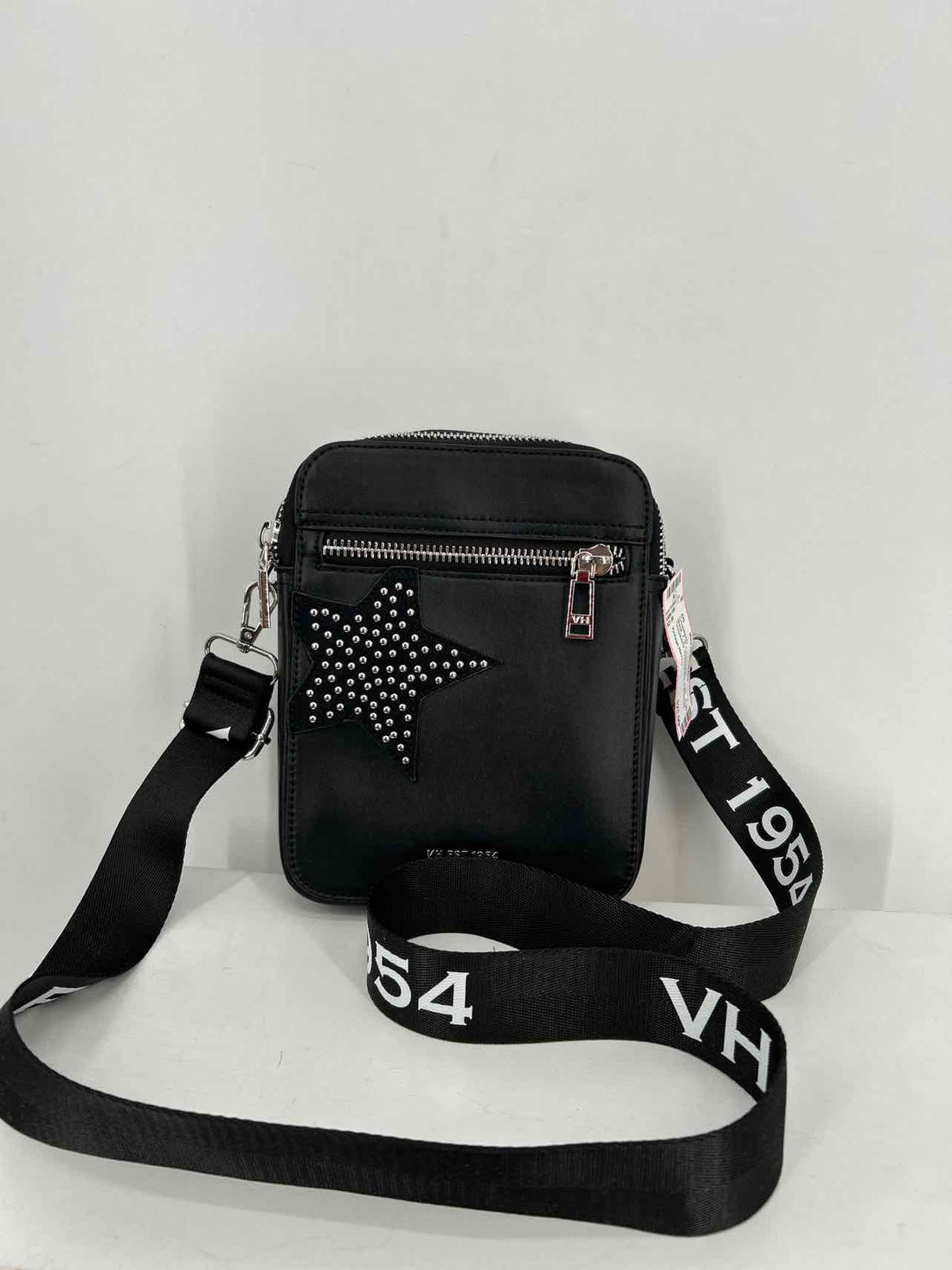 Vintage Havana Black Faux Leather Pre Owned Crossbody
