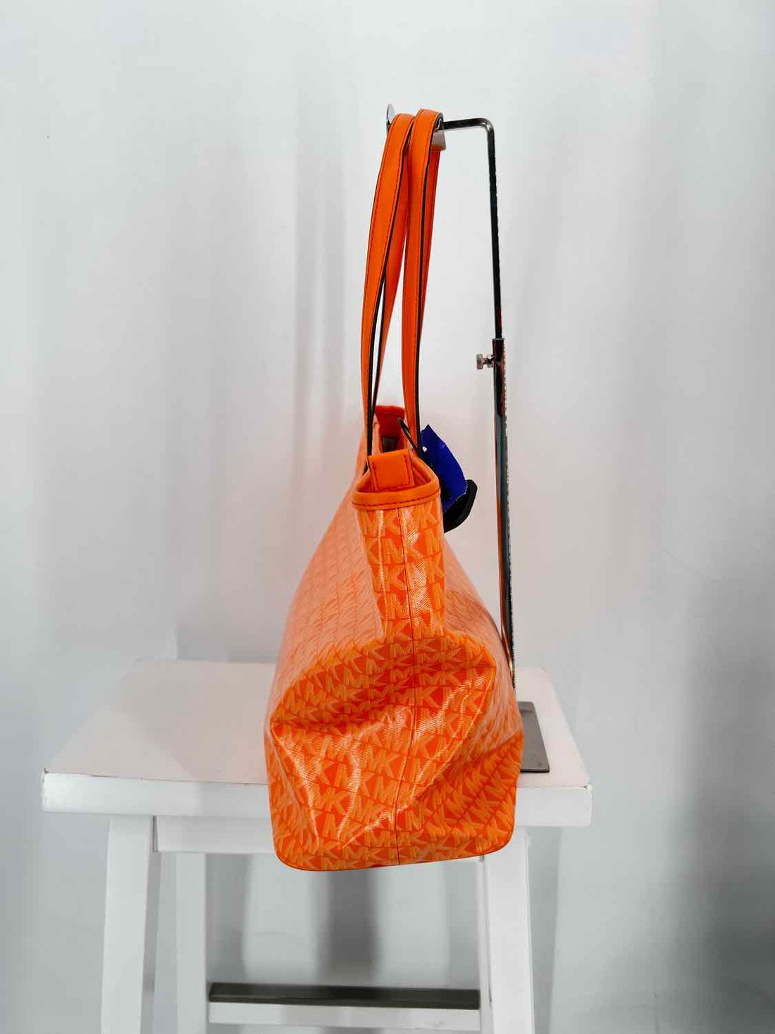 Michael Kors Orange Signature Patent Leather Pre Owned Tote