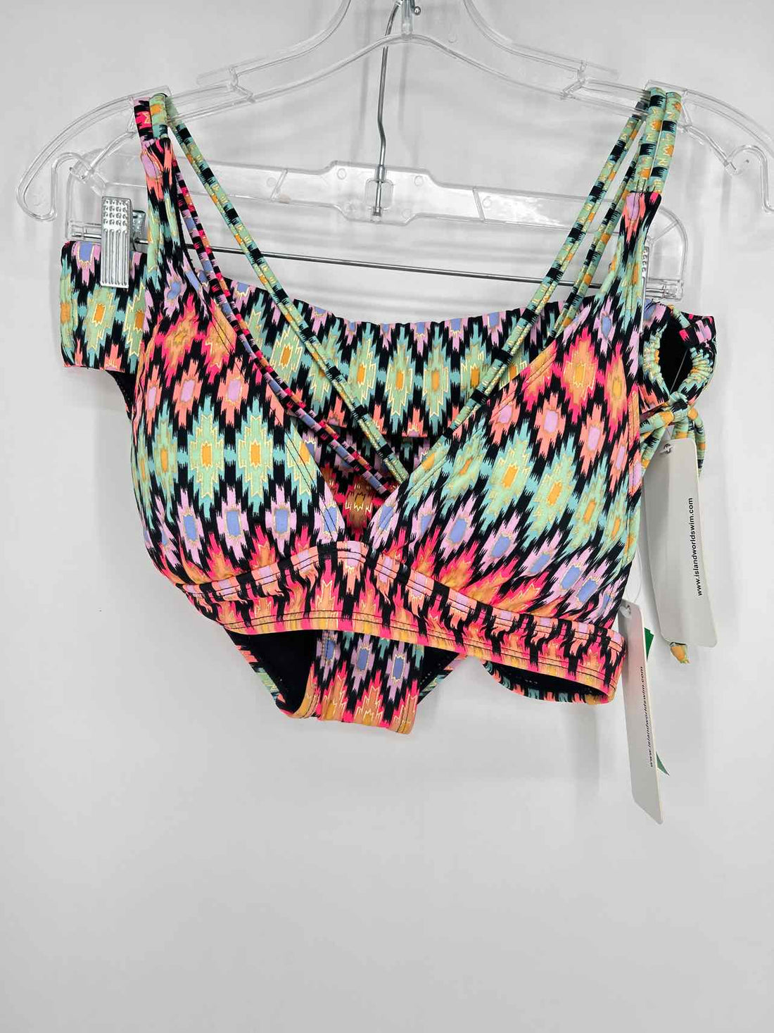Antiqua Size M/XL Black Multi Color NWT Swimsuit 2 Piece