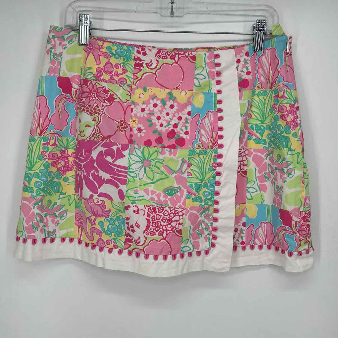 Lilly Pulitzer 8 White Pink & Green Print Lilly Pulitzer Skort
