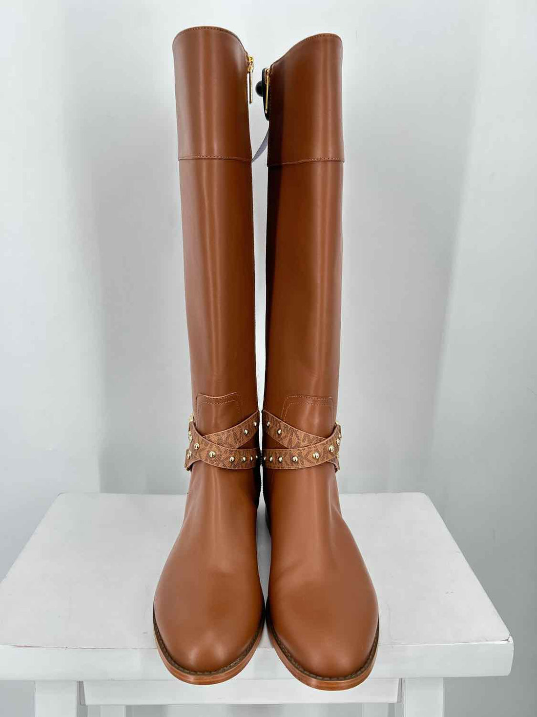 Michael Kors Women Size 9 Brown Genuine Leather Knee-High Boot